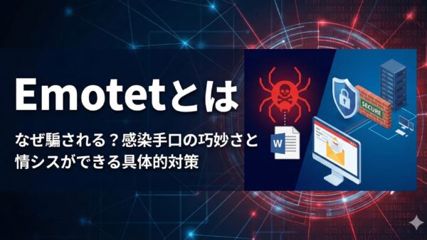 【Emotetとは】なぜ騙される？感染手口の巧妙さと情シスができる具体的対策
