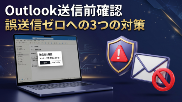 Outlookの送信前確認を設定する方法｜誤送信ゼロを目指す3つの対策
