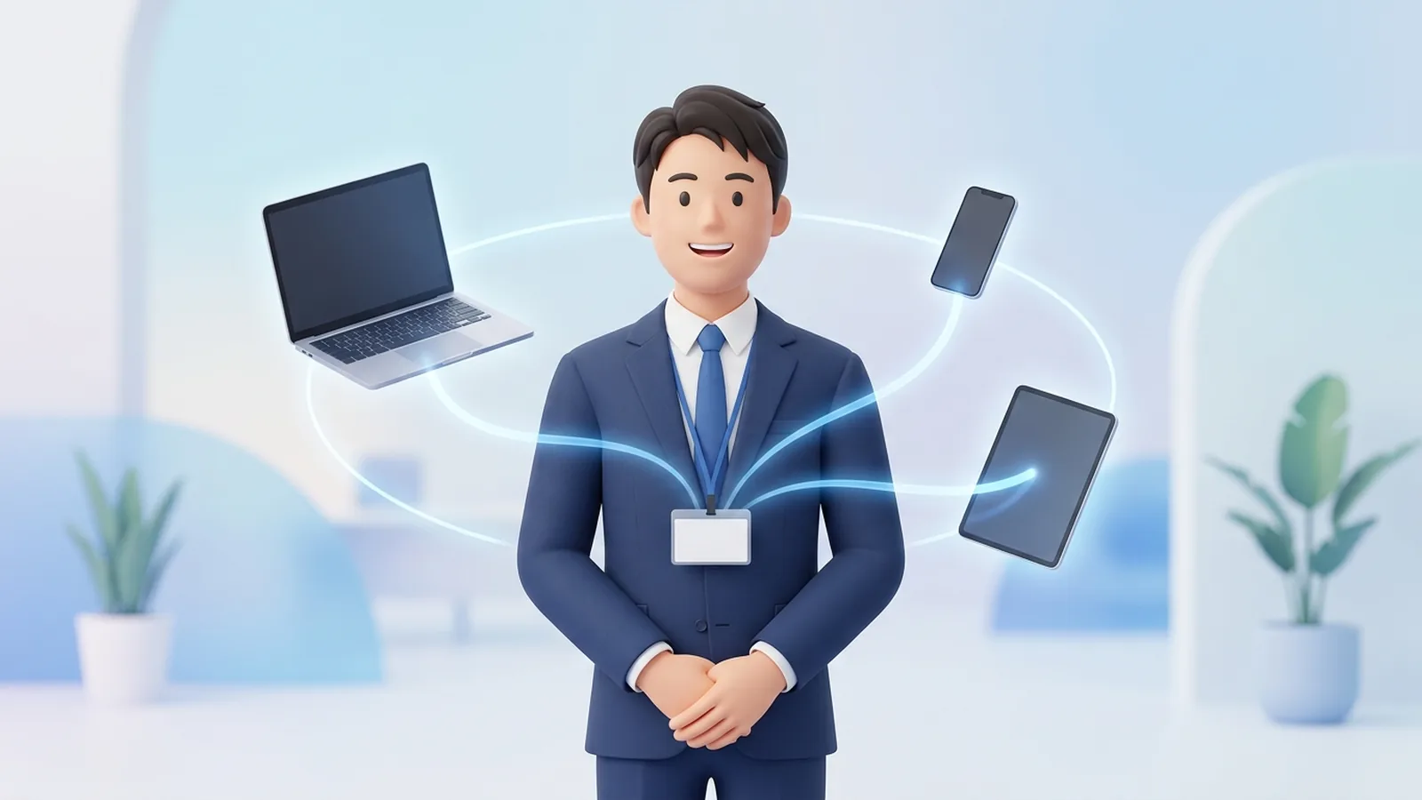 1人のユーザーが複数のデバイスを1つのライセンスで利用するイメージ